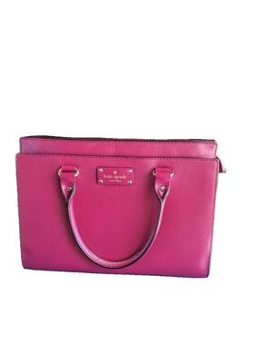 Kate Spade New York Red Leather Tote Handbag Top Handle Satchel Purse